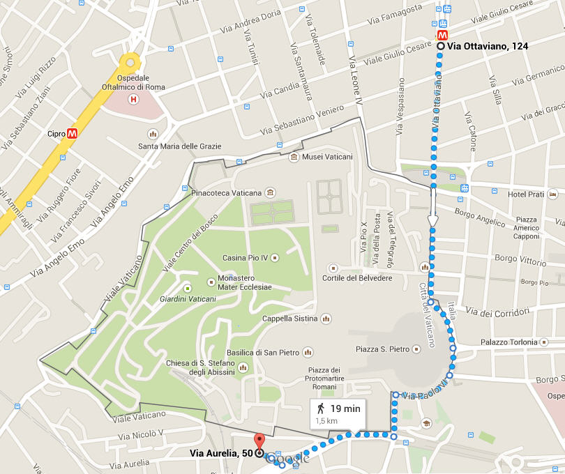 Mappa dei Mezzi Pubblici di Roma